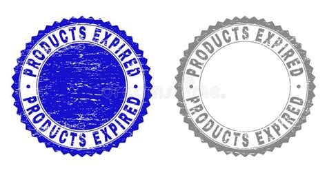 Grunge Products Expired Scratched Stamps Stock Vector Illustration Of