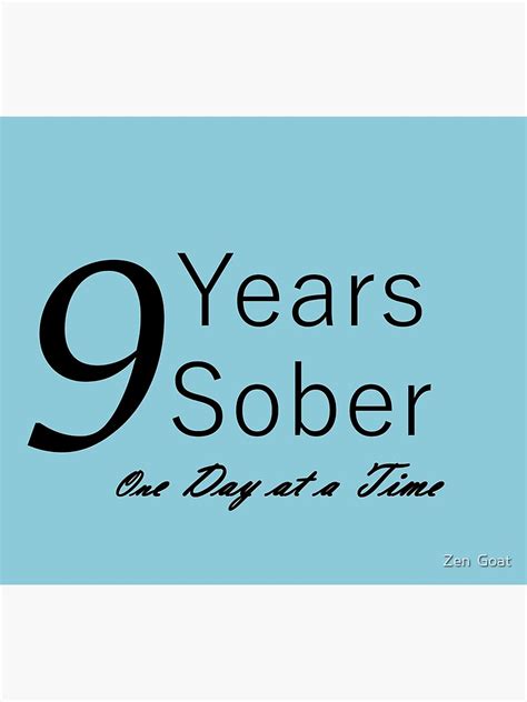 Nine Years Sobriety Anniversary Birthday Design For The Sober Person