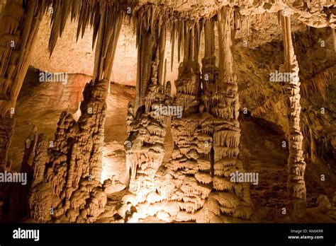Israel The Soreq Stalactite Cave Nature Reserve Also Called Avshalom
