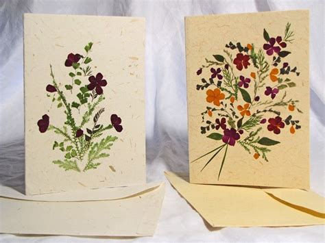 Dried Flower Stationary Pressed Flower Greeting Card Handmade Paper