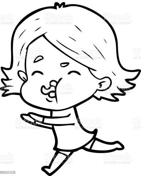 Cartoon Girl Pulling Face Stock Illustration Download Image Now