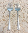2 Cold Meat Serving Forks Oneida Cube JUILLIARD Glossy 18/10 Stainless ...