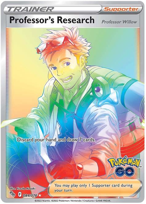 Professors Research Professor Willow Pokemon Go 84 Pokemon Card