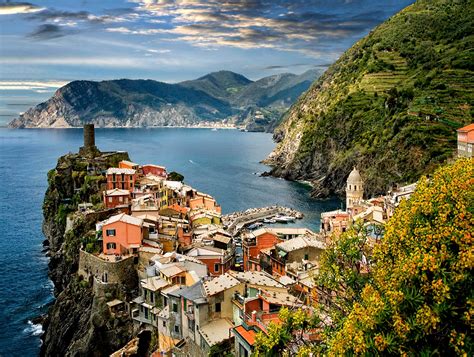 Cinque Terre Italy Vernazza Village Italian Coast Five Etsy