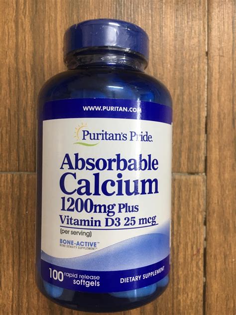 Absorbable Calcium 1200mg Plus Vitamin D3 25mcg Nhathuocyentrang