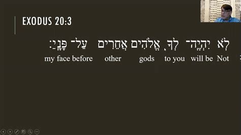 You shall have no other gods before me. Exodus 20:3 (Hebrew) - YouTube