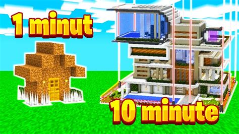 1 MINUT Sau 10 MINUTE De CONSTRUIT Pe Minecraft Cine Face Mai REPEDE