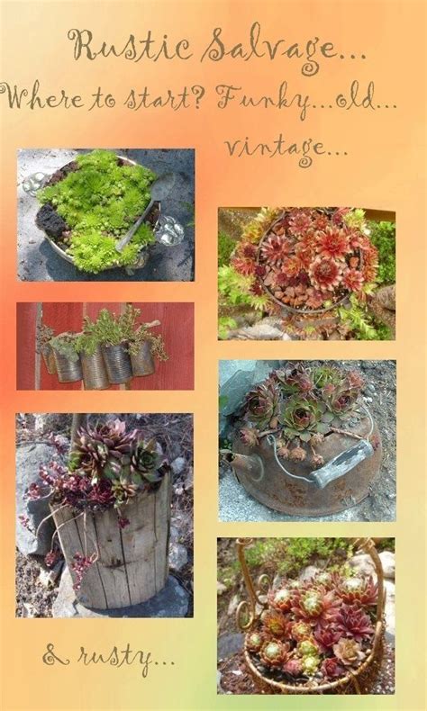 Rustic Salvage Garden Art Made From Recycled Found Objects And Scrap