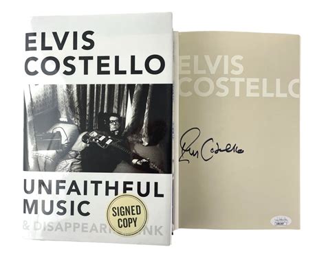 elvis costello signed autograph unfaithful music and disappearing ink book jsa coa ebay