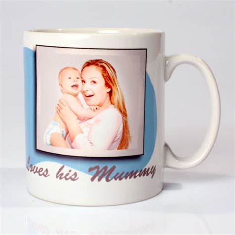 Our personalized baby gifts are made with the softest organic materials available. Personalised Baby Boy Photo Mug | The Gift Experience