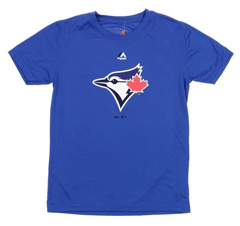 Majestic Mlb Boys Youth Toronto Blue Jays Geo Strike Cool Base T Shirt
