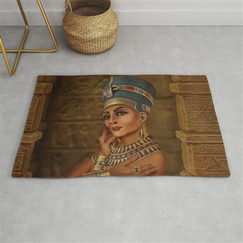 Nefertiti Neferneferuaten The Egyptian Queen Rug By Creativemotions Society6