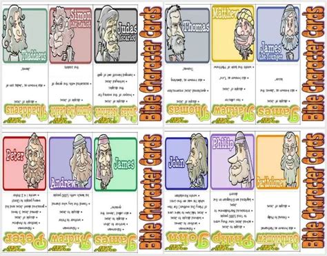 Printable Bible Character Trading Cards New Testament Part 2 Of 2