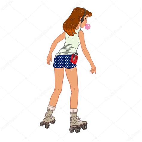 Roller Skating Girl Clipart