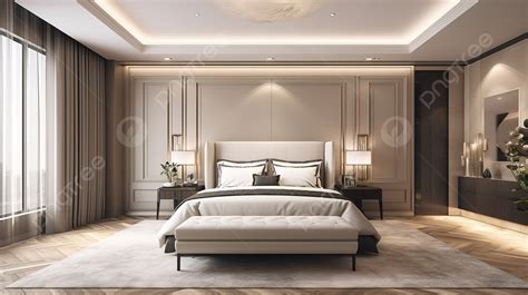 Modern Bedroom With Luxurious 3d Design Background Luxury Bedroom