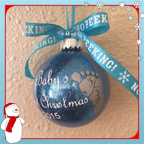 Babys First Christmas 1st Christmas Personalized Ornament Santa