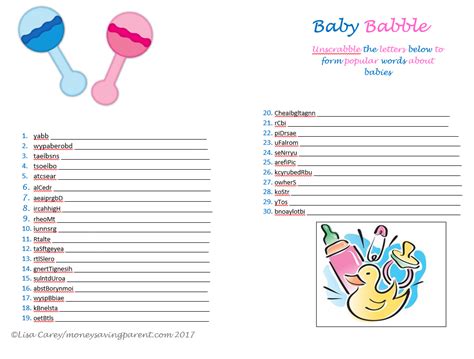 All wireframe templates are developed with a distinct focus, to appreciate your concepts. Free Printable Baby Shower Games: Celebrity Baby Names and ...