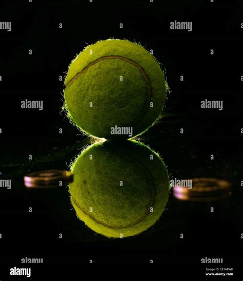 Tennis Ball Reflection Stock Photo Alamy
