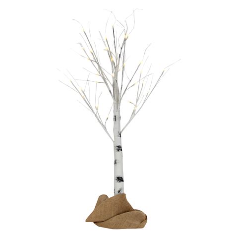 Holiday Time Pre Lit Led Birch Tree White Color White Lights 3 Feet