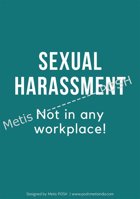 Sexual Harassment Not In Any Workplace Metis Posh Consulting Service Llp