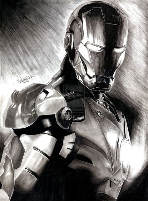 Iron Man By Anthony Woods On Deviantart Iron Man Drawing Iron Man