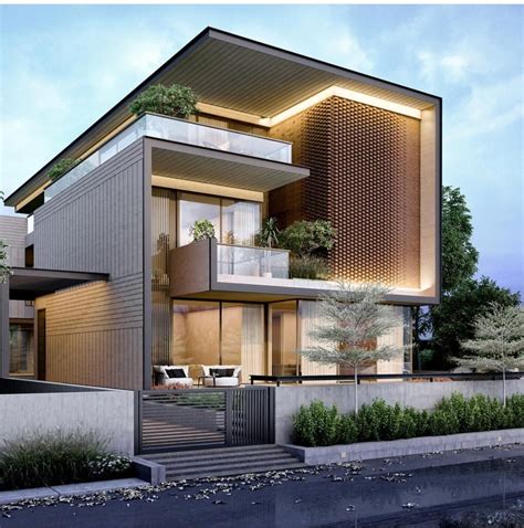 Pin By G Shyree On Elevation Modern House Facades Bungalow House