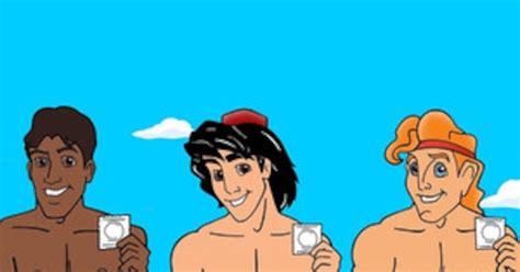 Disney Princes Go Half Naked Grab Their Bulges And Hold Up Condoms In Honor Of World Aids Day