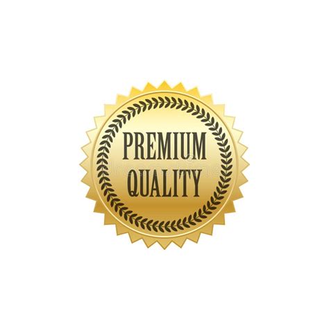Premium Quality Gold Badge Vector Stock Vector Illustration Of Sign