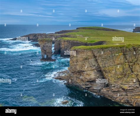 Stunning Yesnaby Cliffs And The Yesnaby Castle Sea Stack On The West