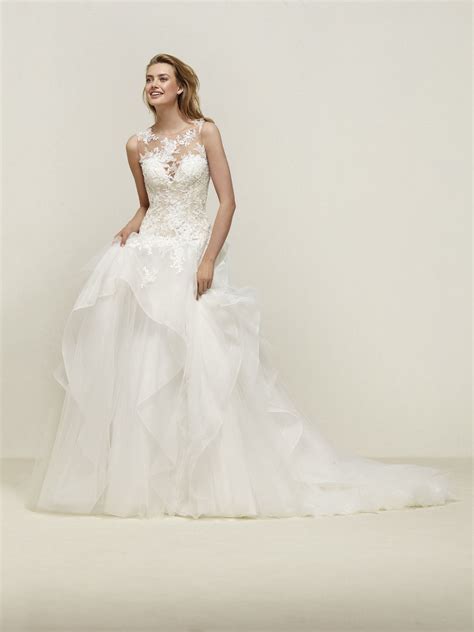 Die beste hochzeitskleider / brautkleid online kaufen. Hochzeitskleid Volant - Friseur