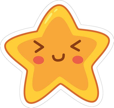 Download Clip Download Star Clip Cute Sticker Star Smile Png
