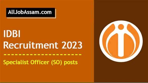 Idbi So Recruitment 2023 136 Posts New Application Dates