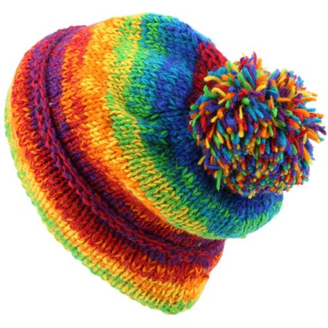 Chunky Wool Knit Beanie Bobble Hat Men Ladies Warm Winter Slouch Baggy Lined | eBay