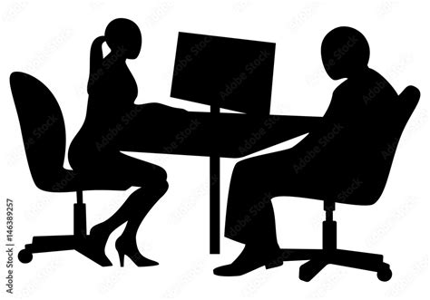 Job Interview Young Business Woman Is Interviewing A Candidate Sitting