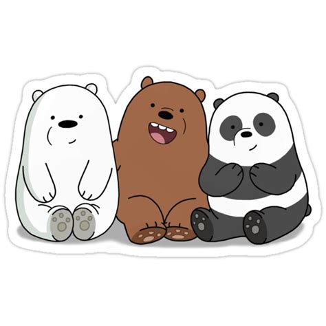 We bare gumdrop bears sticker. "We Bare Bears Cartoon - Baby Bear Cubs - Grizz, Panda ...