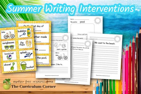 Summer Writing Interventions The Curriculum Corner 123