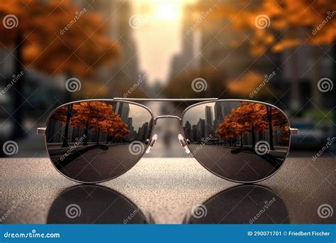 a pair of sunglasses sitting on top of a table stock image image of personal outdoors 290071701