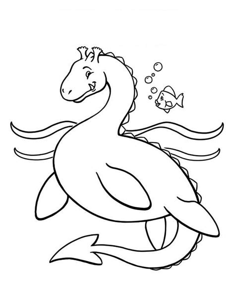 Dragon Sea Monster Coloring Page Kids Play Color