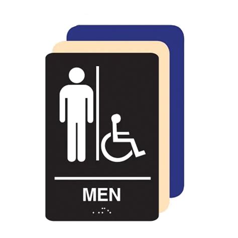 Men Handicapped Accessible Ada Restroom Sign