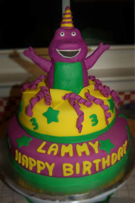 Barney First Birthday Cake