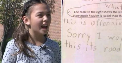 schoolgirl refuses to answer ‘offensive homework question tyla