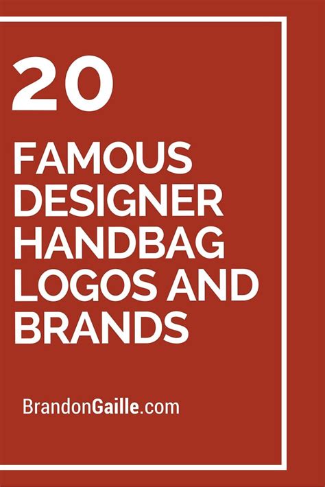 Designer Handbag Logos List