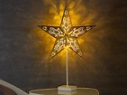 Lunartec Lampe in Sternform: Deko-Tischleuchte in Sternform, gold ...