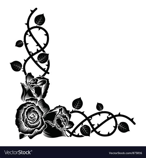 Floral Corner Royalty Free Vector Image Vectorstock