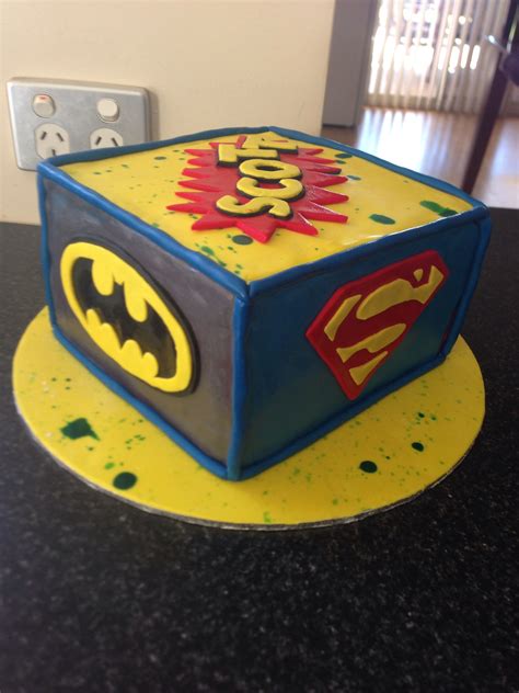 Easy birthday cakes for boys. Super hero cake for 6 year old boy | Monster 1st birthdays ...