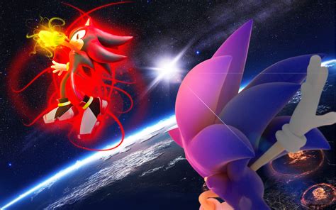 Sonic Vs Shadow Wallpaper By Sonicthehedgehogbg On Deviantart