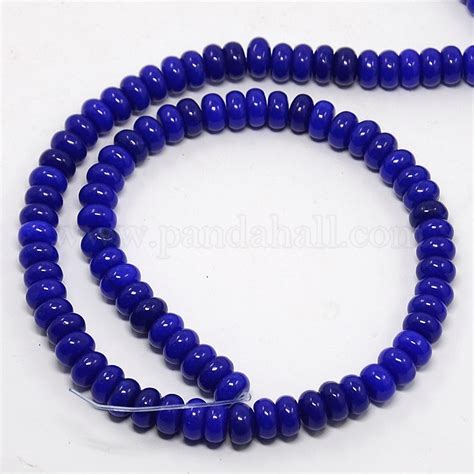 Wholesale Dyed Natural Gemstone Lapis Lazuli Stone Rondelle Beads