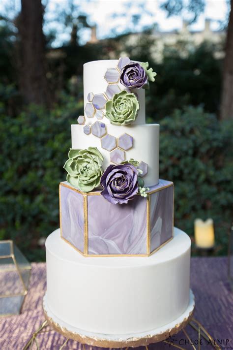 Geometric Modern Wedding Cake