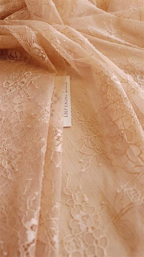 Nude With Powder Shade Chantilly Lace Fabric Chantilly Lace Lace