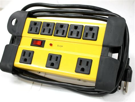 Surge Protector 8 Outlet Metal Mountable 1200 Joules Extension Cord